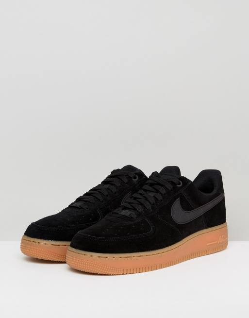 Air force 1 store nere con suola marrone