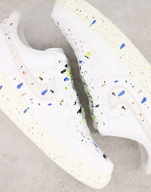 Nike Air Force 1 '07 LV8 BB paint splatter trainers in white | ASOS Nike Air Force 1 '07 LV8 BB paint splatter trainers in white | ASOS