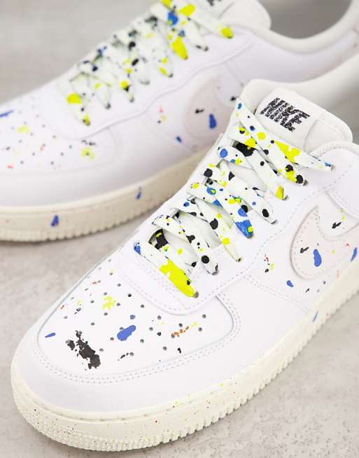 Nike Air Force 1 '07 LV8 BB paint splatter trainers in white Nike Air Force 1 '07 LV8 BB paint splatter trainers in white