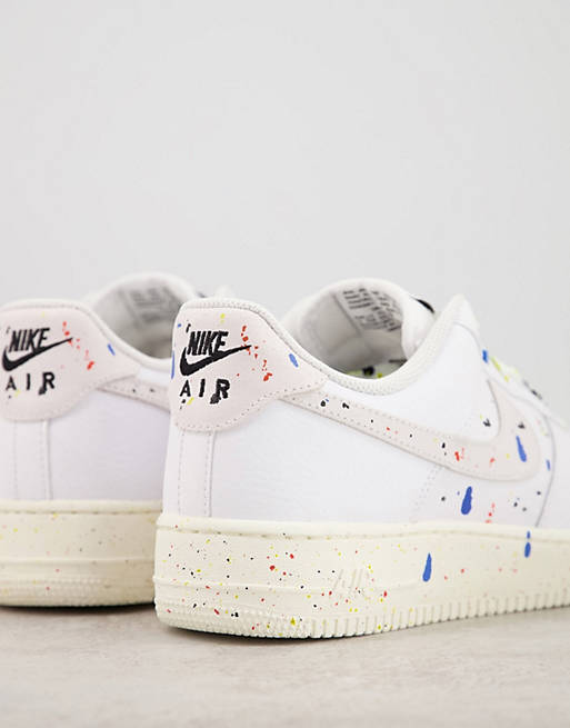 Nike Air Force 1 '07 LV8 BB paint splatter trainers in white