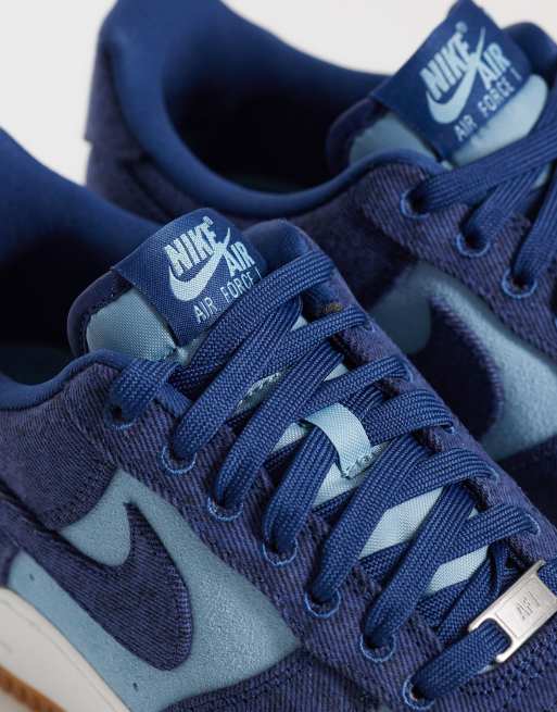 Nike Air Force 1 '07 LV8 Denim sneakers in blue, 4 of 5