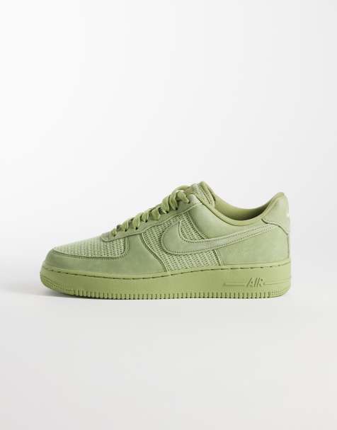 Nike – Air Force 1 '07 LV8 – Gröna, vävda sneakers - view 1