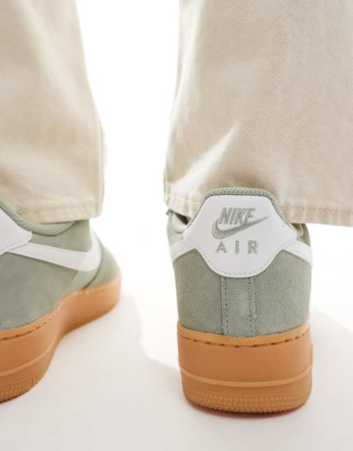 Air force 1 green gum sole online