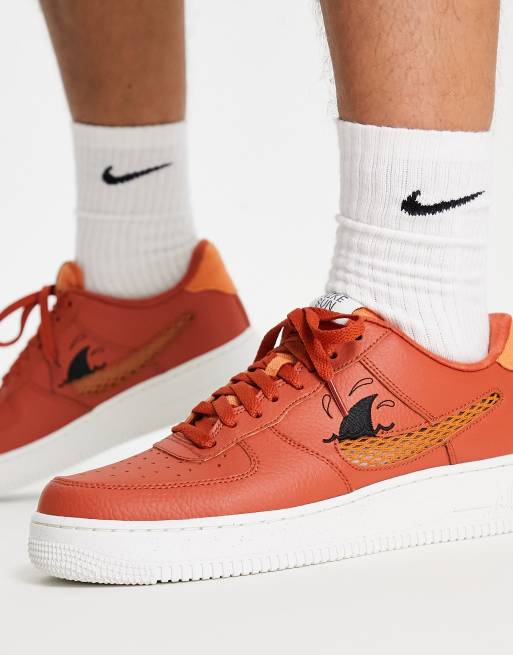 Nike Orange Air Force 1 '07 LV8 NOS Sneakers