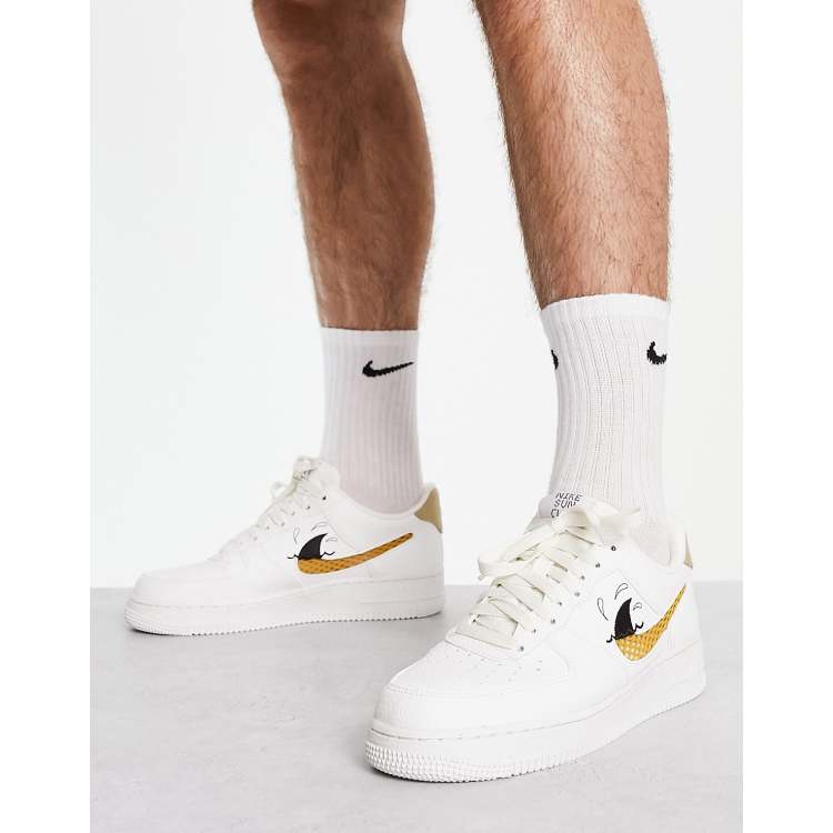 Nike Air Force 1 '07 LV8 Sail / White / University Gold / University Gold  Low Top Sneakers - Sneak in Peace