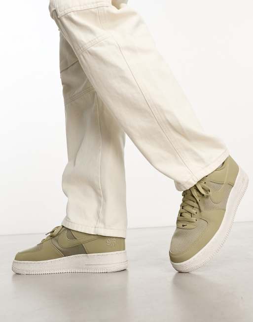 Nike Air Force 1 '07 LV8 sneakers in khaki | ASOS