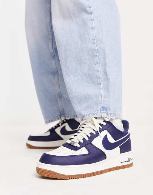 Nike Air Force 1 '07 LV8 sneakers in navy and brown