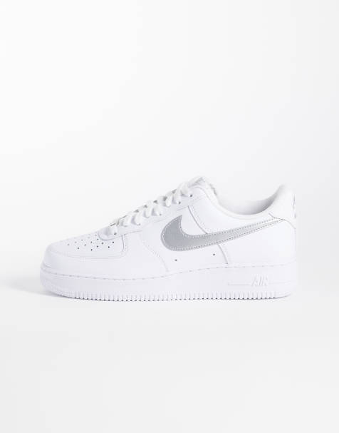 Nike Air Force 1 '07 LV8 sneakers in white and silver - view 1