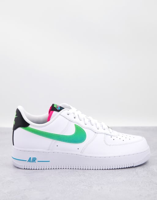 Nike Air Force 1 Mid '07 LV8 Summit White/Black/Stadium Green Men's Shoes, White/Green, Size: 9