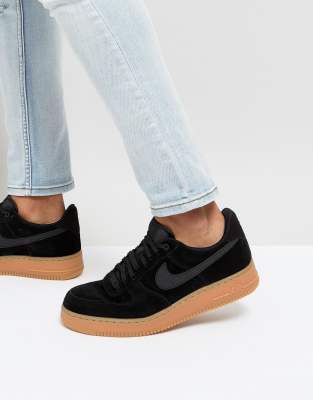 nike air force zwart suede
