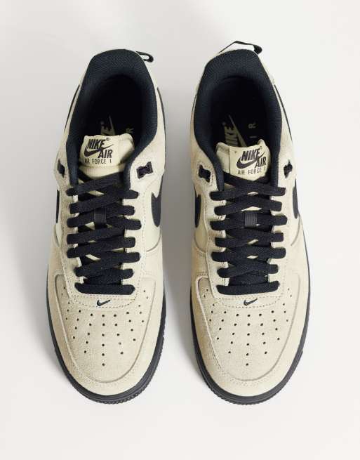 Nike Air Force 1 '07 LV8 trainers in beige and black, 3 of 5