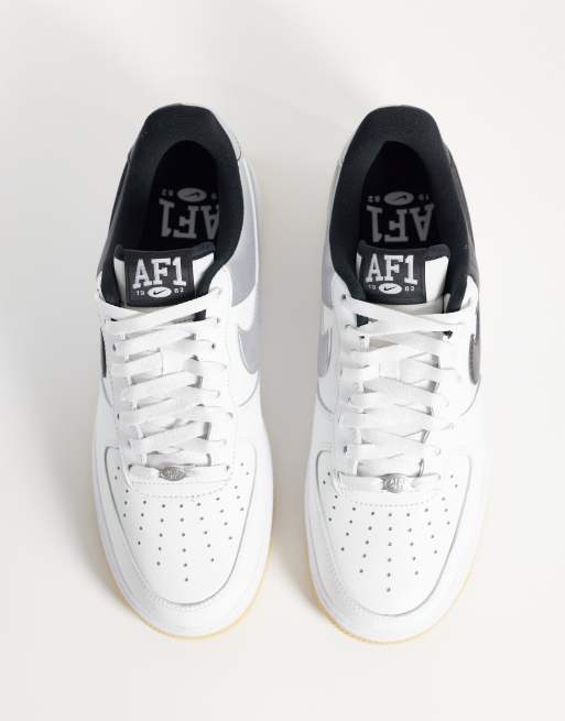 Nike Air Force 1 '07 LV8 trainers in white and black, 3 of 5