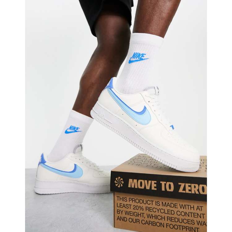 Nike air force 1 lv8 hot sale high top blue and white