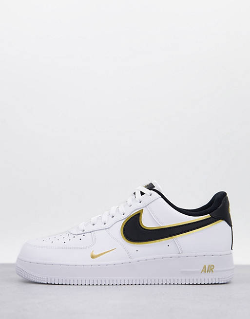 Nike Air Force 1 '07 LV8 trainers in white and gold | ASOS