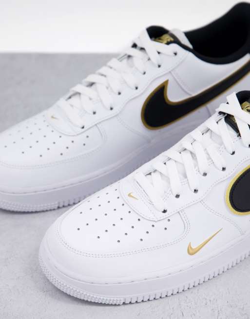 Nike air force 1 bialo clearance zlote