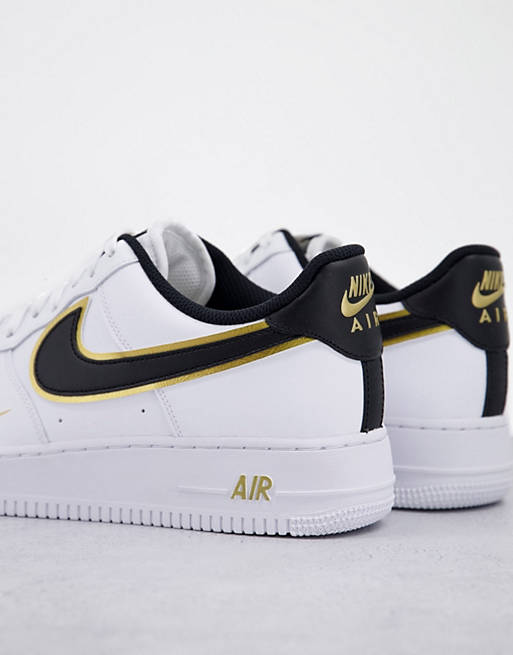 Nike Air Force 1 '07 LV8 trainers in white and gold اسعار استيل الجدران