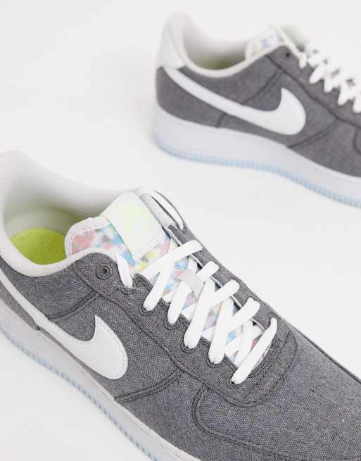 Nike Air Force 1 07 LX canvas sneakers in gray GRAY