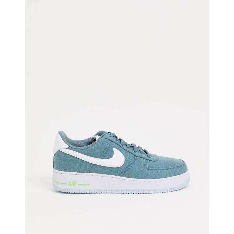 Nike Air Force 1 07 LX canvas trainers in ozone blue ASOS