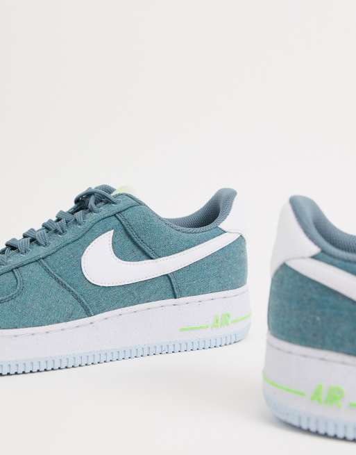 Nike Air Force 1 07 LX canvas trainers in ozone blue