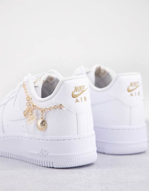 Nike Air Force 1 '07 LX White/Metallic Gold Women's Shoe - Hibbett