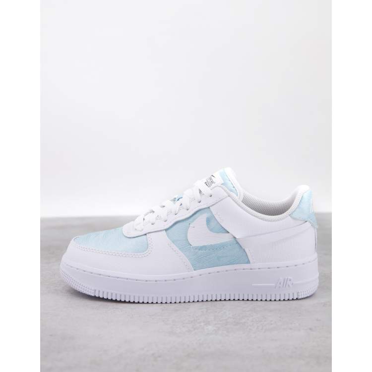 Nike – Air Force '07 LXX – Biało-niebieskie buty sportowe ASOS