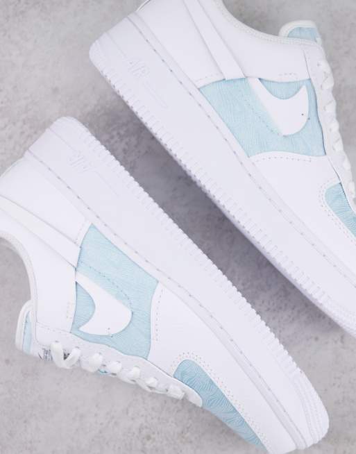 Nike – Air Force 1 '07 LXX – Biało-niebieskie buty sportowe, 4 z 4
