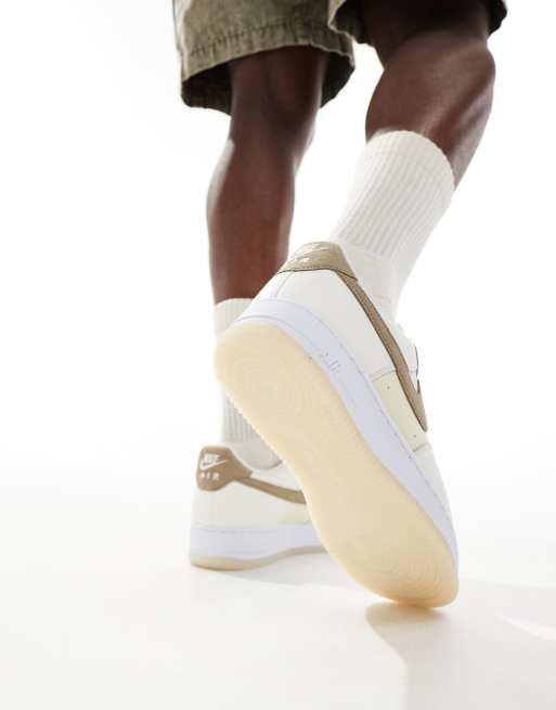 Nike Air Force 1 07 men s trainers in ivory and grey ASOS