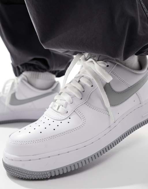 Nike Air Force 1 07 men s trainers in white and grey ASOS