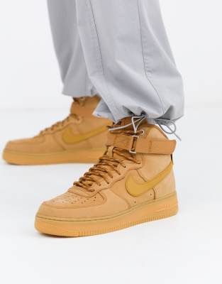 nike air force mid flax