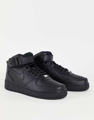 Nike Air Force 1 07 Mid sneakers in triple black ASOS