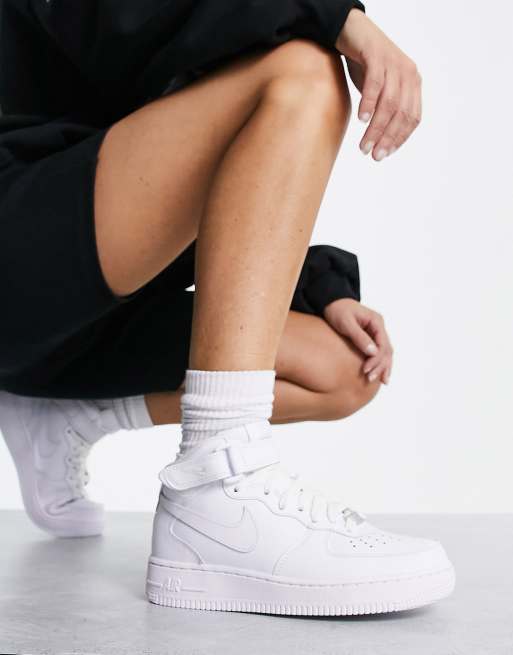 Outfit ideas - How to wear NIKE AIR FORCE 1 MID '07 (WHITE/WHITE