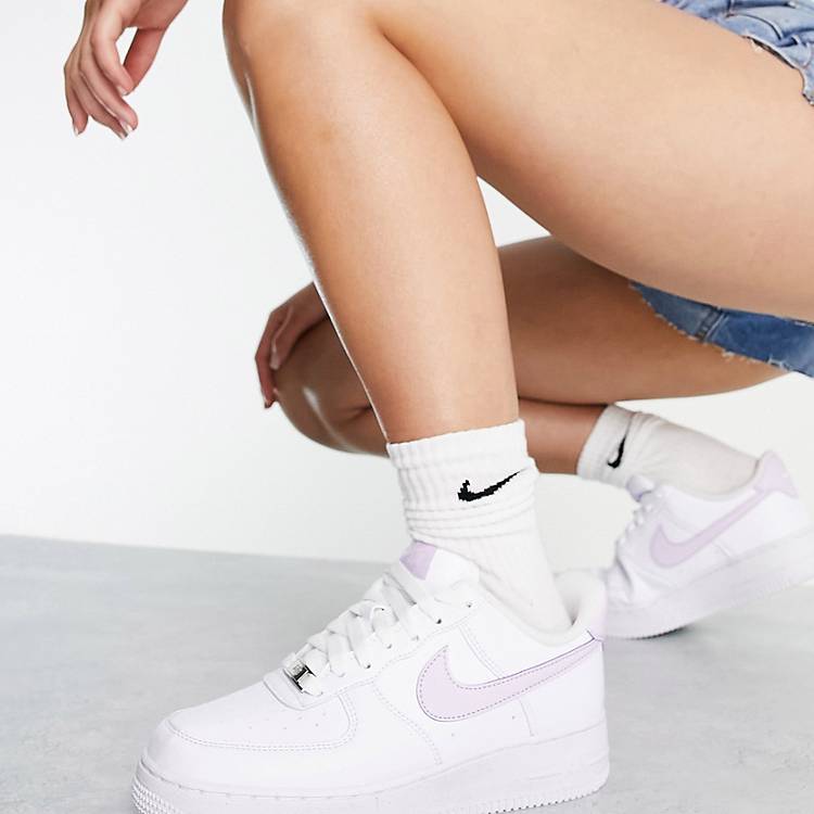 Maak leven transfusie Naar behoren Nike - Air Force 1 '07 Next - Sneakers in wit en lila | ASOS