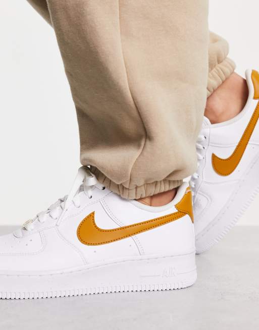 Nike air cheap force wit geel