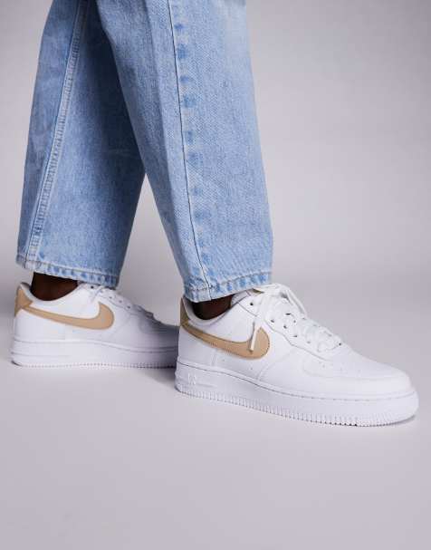 Nike - Air Force 1 '07 NN - Hvide og beige sneakers - view 1
