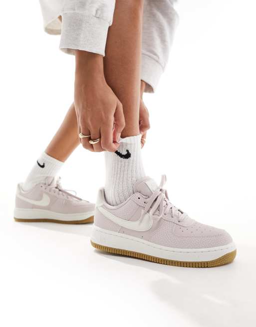 Nike Air Force 1 07 NN premium trainers in grey and brown