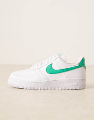 Nike Air Force '07 NN sneakers in white and green ASOS
