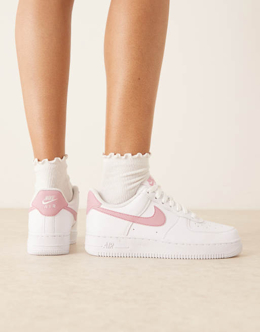 Nike Air Force 1 '07 NN sneakers in white & pink, 3 of 5