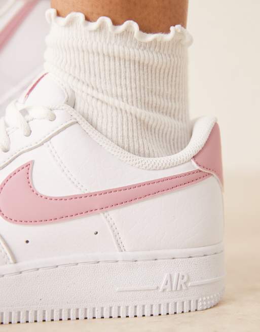 Nike Air Force 1 '07 NN sneakers in white & pink, 4 of 5