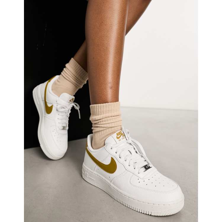 Nike air cheap force wit goud