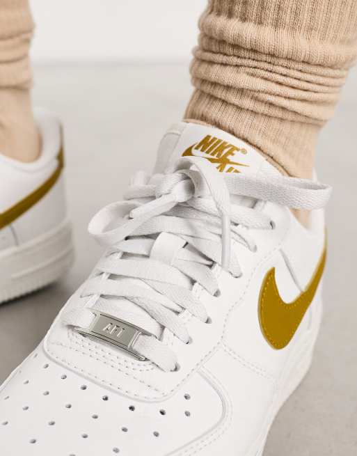 Nike Air Force 1 '07 NN trainers in white and bronze | ASOS