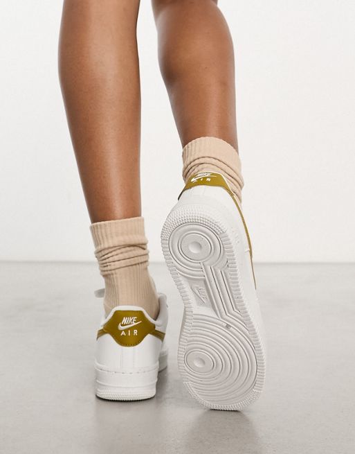 Nike Air Force 1 '07 NN trainers in white and bronze | ASOS