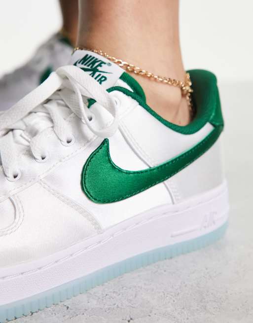 Nike Air Force 1 '07 Trainers White Sport Green Ice, 7