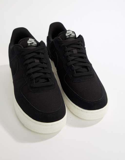 Nike Air Force 1 07 Schwarze Sneaker Aus Wildleder Ao35 001 Asos