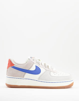 Nike Air Force 1 '07 SE S50 sneakers in cream stone and blue | ASOS