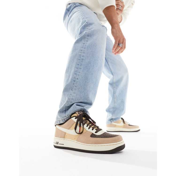 Air force 1 nere e marroni top