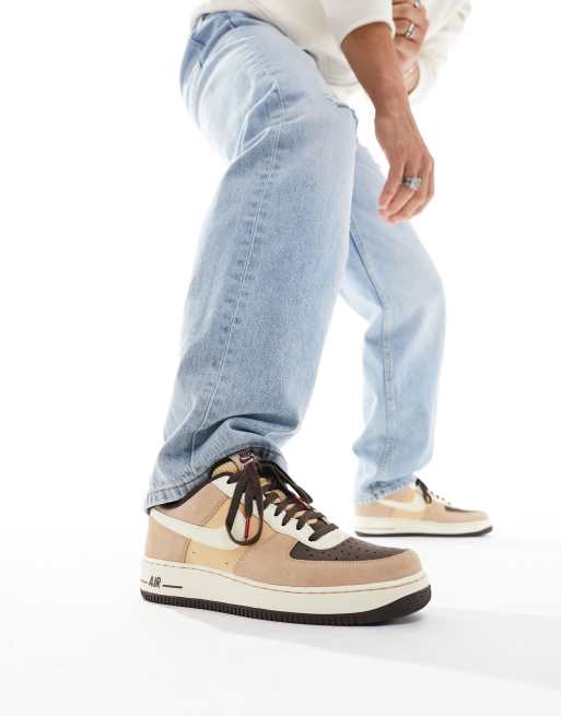 Nike air force top nere e marroni