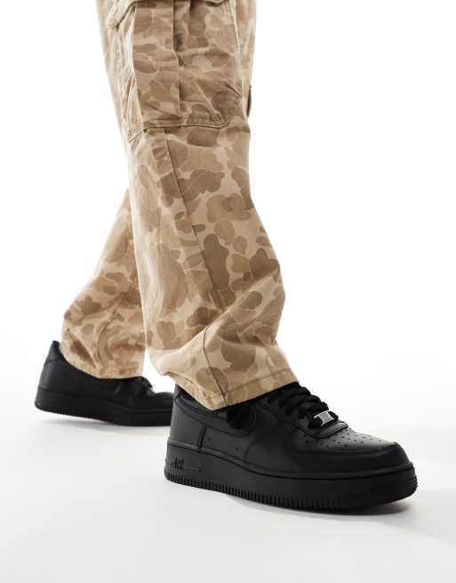 Nike Air Force 1 '07 - Sneakers i tredobbelt sort , 4 af 5