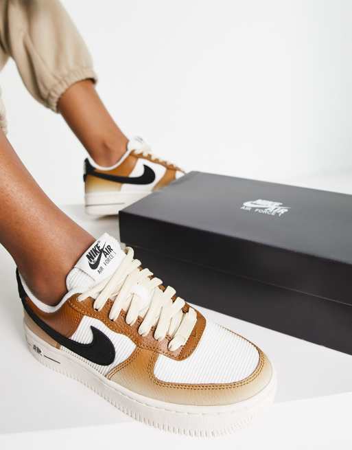 Brown Air Force Acorn On Feet Shoe Air Force Acorn Nike Air Force