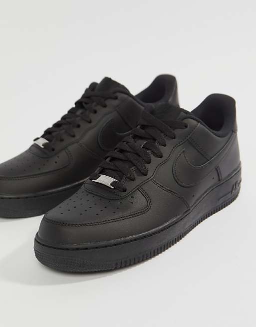 Nike Air Force 1 '07 Sneakers In Black 315122-001 Nike Air Force 1 '07 Sneakers In Black 315122-001