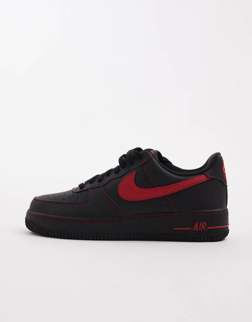 Nike Air Force 1 '07 sneakers in black and red